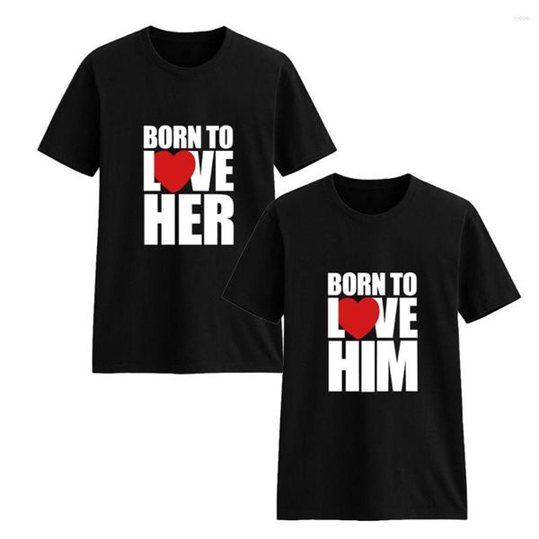 

t men's shirts women t-shirt to live her print summer couples tee lovers casual cute valentine men streetwear anniversary gift, White;black
