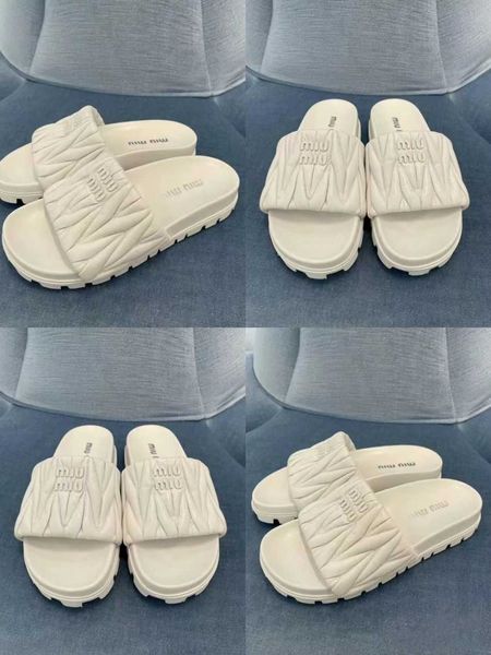 

mius beach shoes women slide designer sandals 2023 summer new family slippers for wear in luxury style flat bottom square dpja