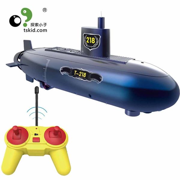 

Electric/RC Funny RC Submarine Toys 6 Channels Mini Remote Control Under Water Ship Boat Model Kids Educational Stem Boats Toy For Children 230629, Blue