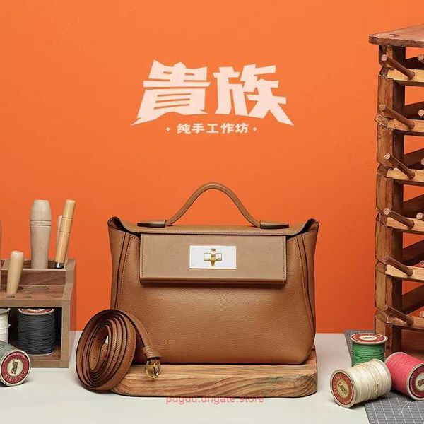 

h home designer tote bags noble pure hand shop 2424 24 eve calfskin gold brown leather bag with real logo