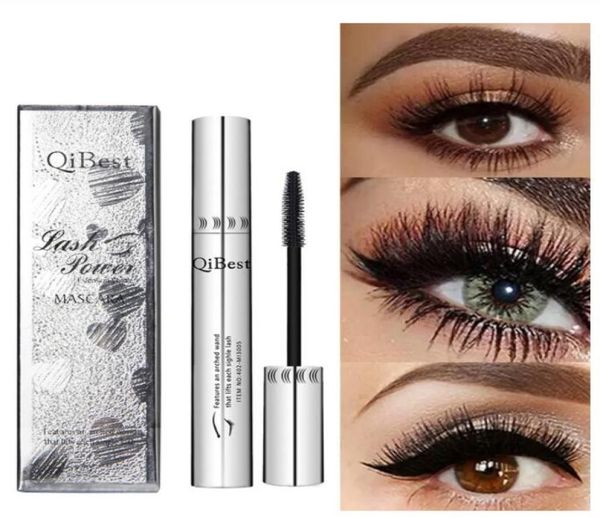 

qi 4d black waterproof mascara long lasting mascara professional makeup fluffy volume cosmetics curling eyelash eyelashes9540153