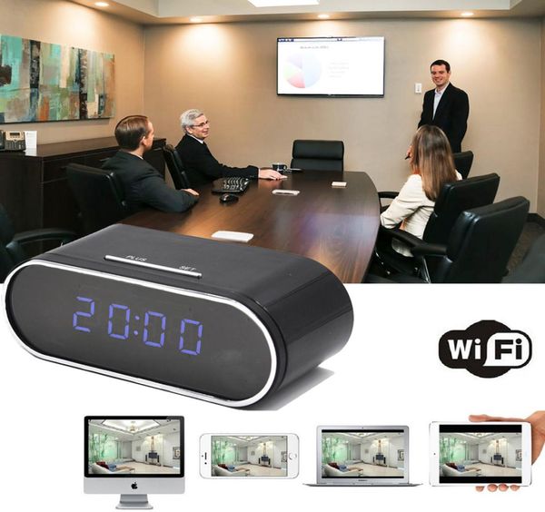 

portable hd wireless security camera dvr clock cctv wirless camera with wifi function wide angle video remotely monitoring8279099