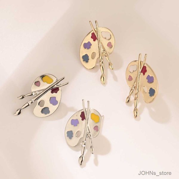 

stud lady stylish new palette earrings cute colorful stud earrings jewelry girl party gifts r230630, Golden;silver