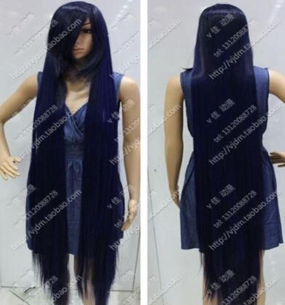 

long long straight 150cm about 60 inch wigblue black wig woman wig8044191