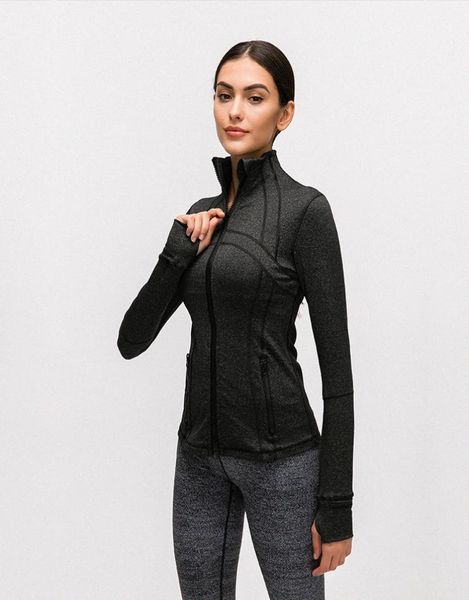 

-46 zipper yoga women pocket sports jacket long sleeve gym sport coat slim atheltics clothing womens7362014