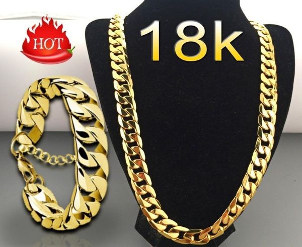 

2028inch snake chains necklaces 18k gold plated necklace bracelet 6mm fashion for men womens jewelry 808123, Silver