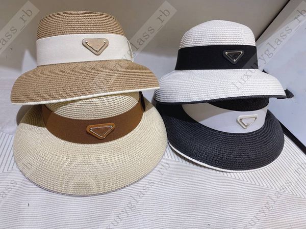 

designer wide brim straw hats for men women bucket hats casquette luxe letter print strawhat grass braid caps, Blue;gray