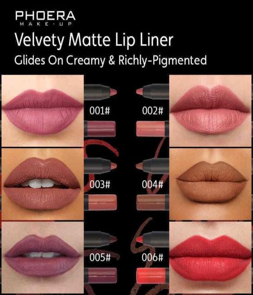 

waterproof makeup pencil professional matte ladies charming lip liner repair lipstick portable tool silky beauty eyeliner 12 color8172856