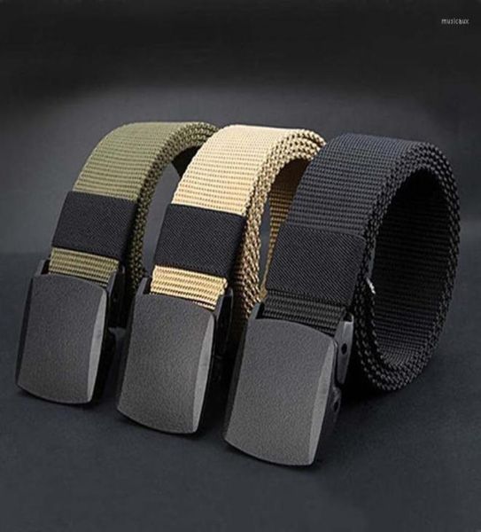 

waist support 125cm automatic buckle nylon belt male army tactical mens military canvas survival cummerbunds tied safety strap9918880, Black;gray
