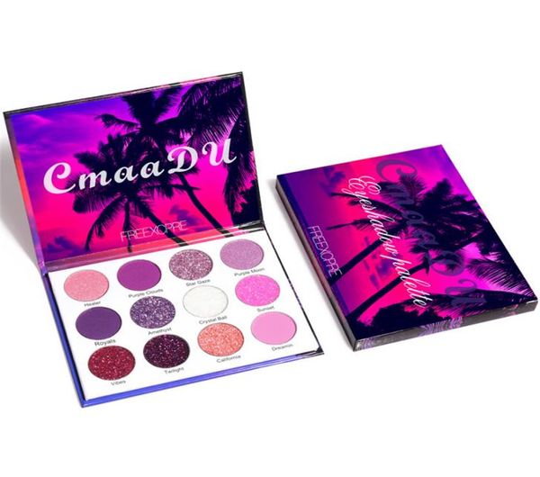 

cmaadu makeup matte glitter eyeshadow palette waterproof long lasting 12 colors shimmer pigmented eye shadow pallete6184102