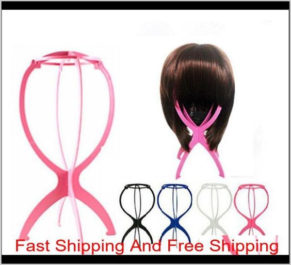 

accessories tools products drop delivery 2021 stand rosy black blue and white color portable folding plastic wig hat holder hair d2788235