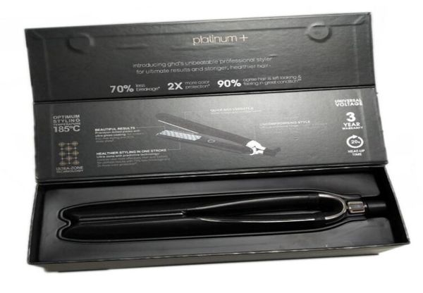 

9hd platinum hair straightener ceramic flat iron professional hair styler hair curler straightener plate tools dhl 1987139, Black