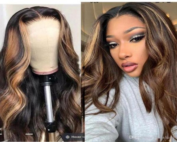

lace wig natural baby hair 4x4 body wave 4x4 lace closure human hair wigs 28 34 40inch omber preplucked human hair lace front wig29859980, Black;brown