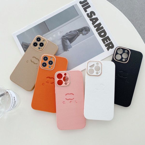 

r leather phone cases for iphone 14 pro max 13 12 mini 11 xs xr x 8 7 plus fashion designers print back cover luxury mobile shell full cover