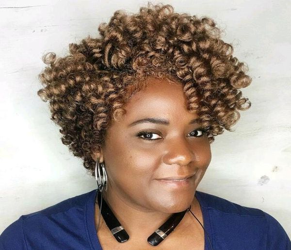 

synthetic jamaican bounce 12mm crochet hair extensions african braid curl kenzie saniya kalon hair for women9882693, Black