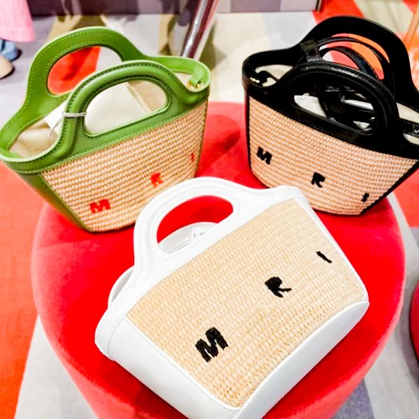 

mirror quality tropicalia marn micro raffias shoulder bag mens weave straw handbag cross body tote basket bag luxurys designer womens classi