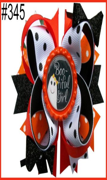 

20pcs 2020 halloween boutique hair bows thanksgiving bows fall hair bows turkey candorn hair bow7965441, Slivery;white