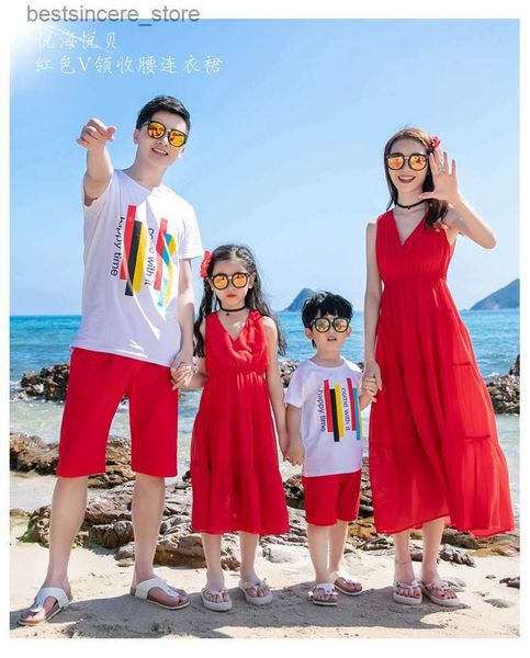 

summer parent-child clothing short sleeve t-shirt dress 220529 l230522, Blue