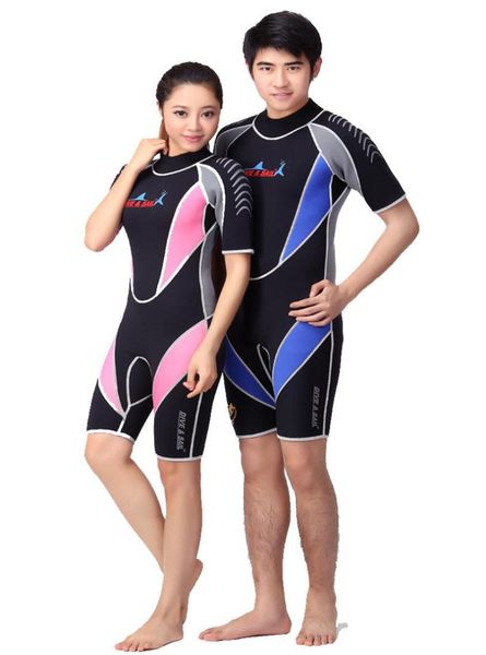 

3mm neoprene short sleeves professional wetsuit swimming dress snorkeling kitesurf diving suit for men women4653033