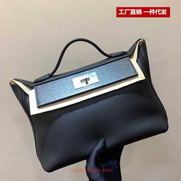 

h home original tote bags online store 2023 new cow leather carrie bag fashion one shoulder portable women's 2424 with real logo