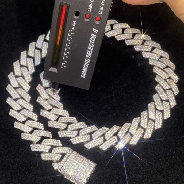 

luxury cuban link chain 925 sterling silver vvs moissanite custom cuban jewelry necklace link chain women men