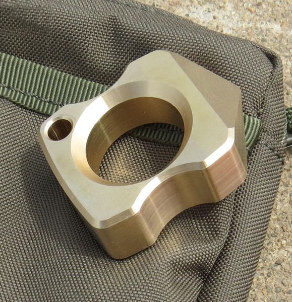 

edc h59 brass single finger knuckle duster ring tactical outdoor selfdefense survival tool family car camping cnc machined6454417