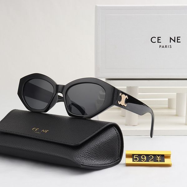 

designers sunglasses luxury sunglasses for women goggle summer beach sun glasses retro frame polarized light uv400 with box, White;black