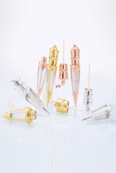 

5ml rose gold crown plastic lip gloss empty tube cosmetic wand lipgloss packaging container 20pcs qualtity9012868