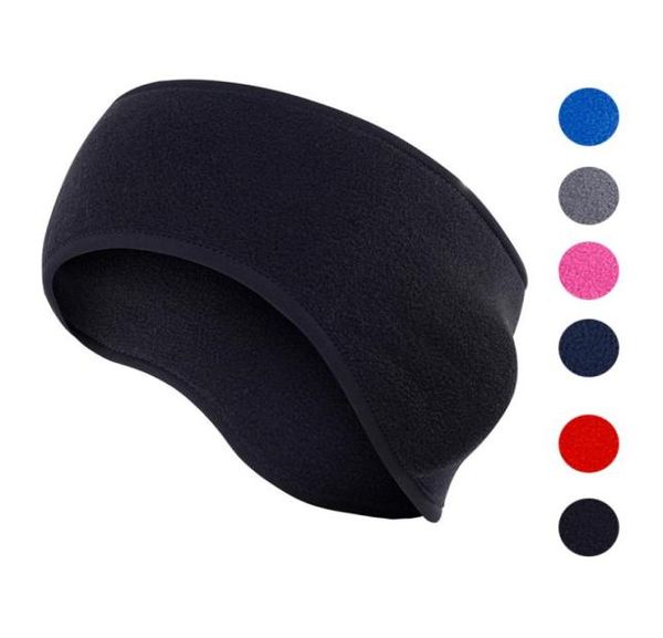 

winter warm running hair band sweatband elastic polar fleece earmuff ear guard sports cycling wide headband3459960, Yellow;black
