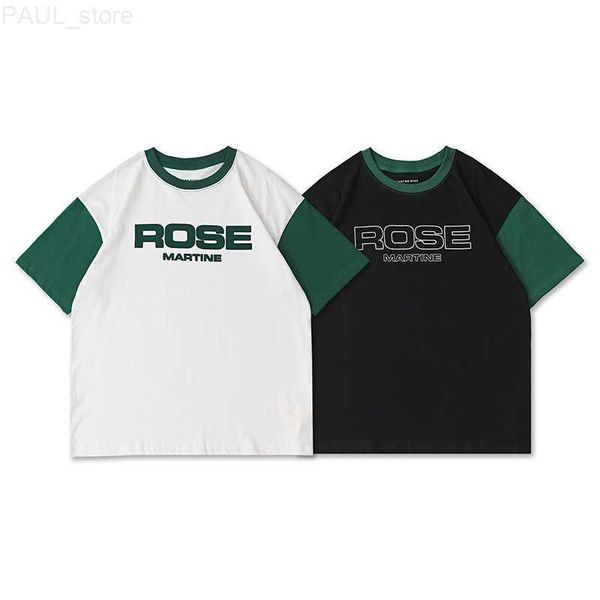 

men's t-shirts fashion new style vintage patchwork martine rose t shirt men women 1 1 signature short sleeve oversize tee l230630, White;black