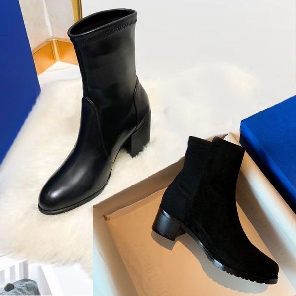 

womens casual sports shoes travel women boots elastic band sneaker leather gym thick soled men high shoe designer boot platform lady trainer, Black