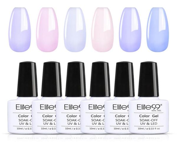 

elite99 6 pieceslot gel nail polish set vernis semi permanent pure color uv nails gel polish soak off nail art8241590, Red;pink