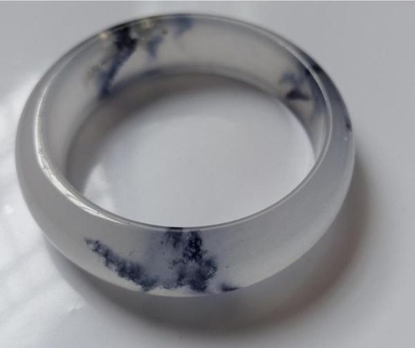 

5662mm natural black and white twocolor handmade jade bracelet6876230