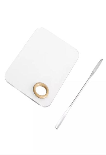 

whole high grade acrylic nail art mixing palette stainless steel spatula cosmetic eyeshadow makeup mixing palette make up nail7565508