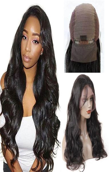 

body wave lace front wigs pre plucked brazilian human hair natural hairline lace front wigs with baby hairfor black women4218309, Black;brown