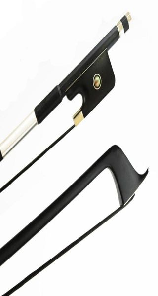 

new 44 size carbon fiber cello bow pernambuco performance black horsehair ebony frog round stick56436622602953