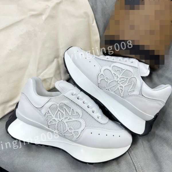 

new men women casual shoes canvas sneaker platform triple lace up canva fashion chaussure size 35-46 xinshidai230404, Black