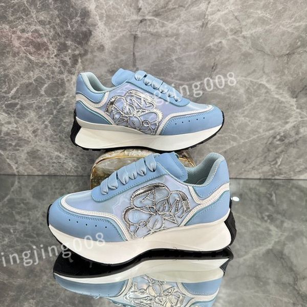 

2023 new luxurys ladies graffiti white shoes mens leather casual shoe platforms print fashion personality couple sneakers women xinshidai230, Black