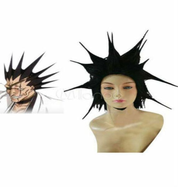 

new fashion bleach short straight zaraki kenpachi commission cosplay wig7890267, Black