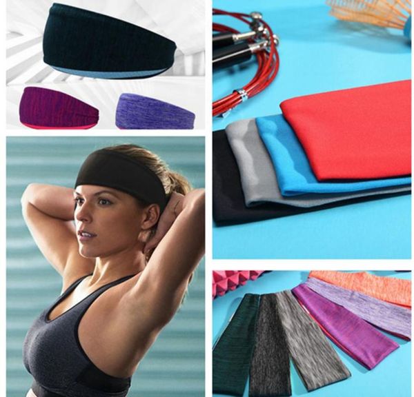 

stretchy sweatbands headbands running sport nonslip athletic breathable fitness yoga hair bands for 10 colors zza9892282369