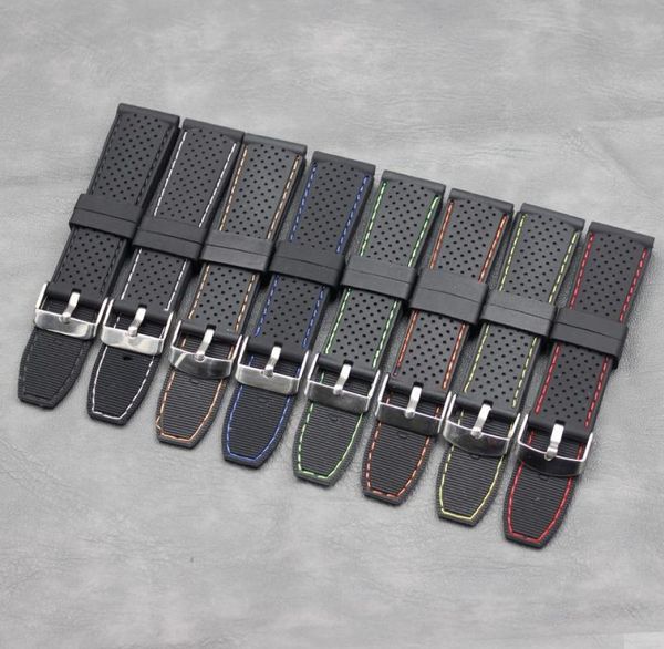 

watch bands nuevo 22mm hombres y mujeres moda resina silicona deportes impermeable correa para reloj accesorios8650868, Black;brown