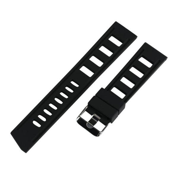 

watch accessory blueblackorange 20mm22mm silicone watches band rubber wristband bracelet replacement waterproof diver strap spr3084185, Black;brown