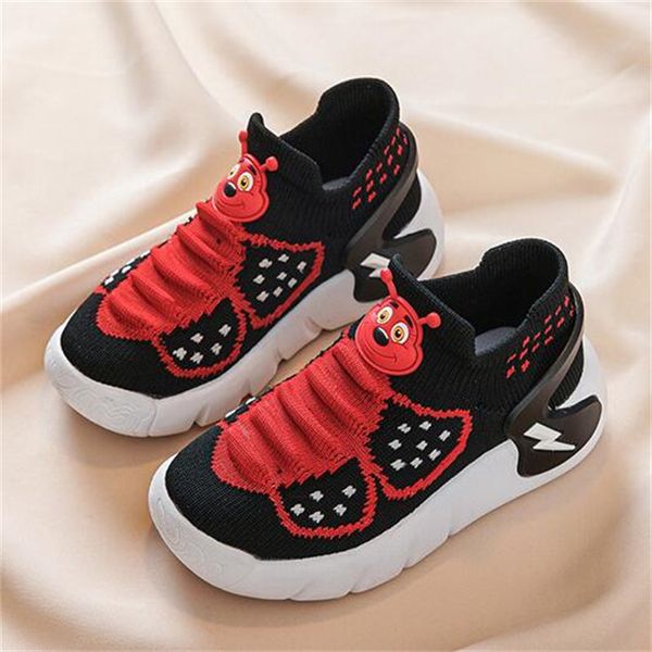

kids athletic shoe fashion children trainers boys girl running sport shoes breathable mesh shoes outdoor toddler baby sneakers, Black