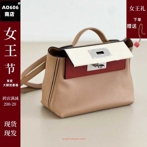 

original wholesale h home tote bags online shop new color blocking 2424mini bag pumpkin midnight blue doctor one shoulder cross arm carryi w