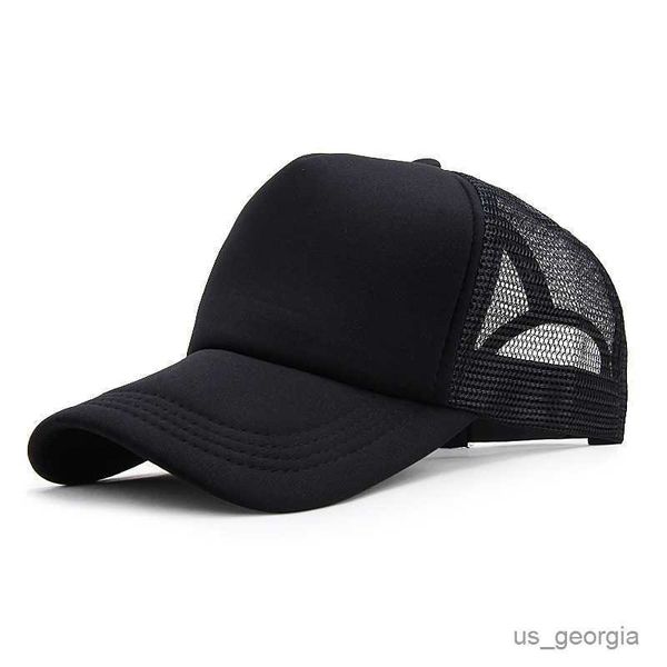 

ball caps diy plain baseball cap man blank hat woman mesh solid color sun caps 55-60cm 18 colors r230630, Blue;gray