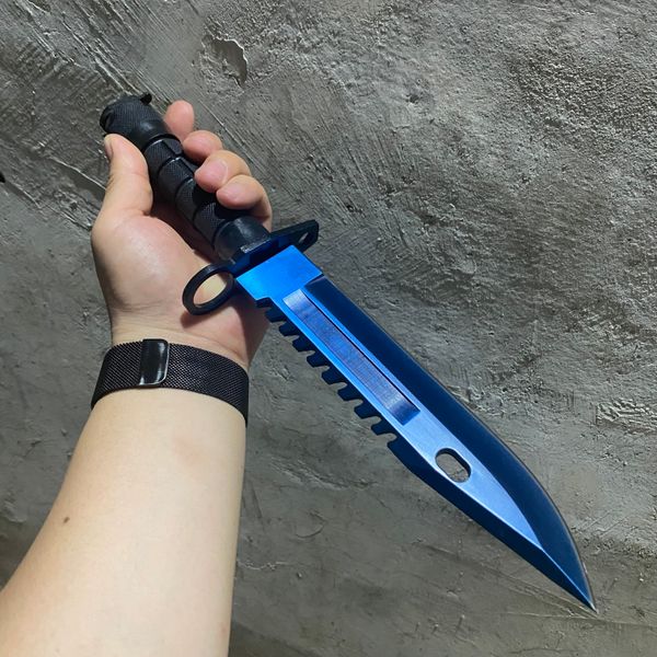 

real sharp csgo m9 knife karambit counter strike bowie knife hunting camping knifes survival tactical knifes outdoor knives fixed blade swit