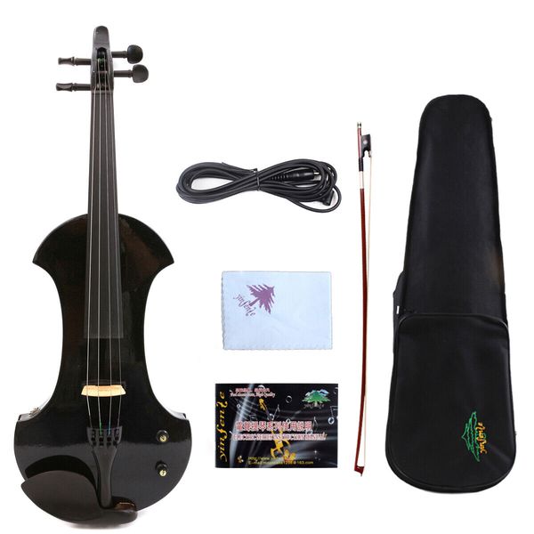

yinfente advanced electric violin 4/4 nice tone case bow+cable #ev19