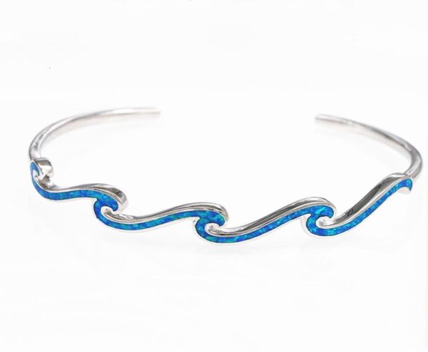 

bangle jlb 015 women039s s blue wavy opal jewelry gift 2211091828708, Black
