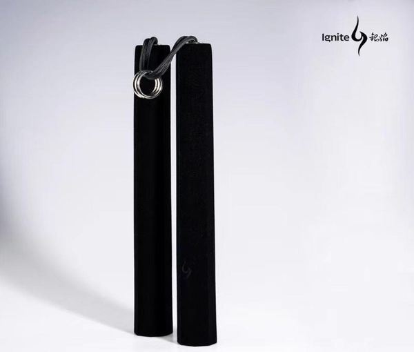 

black keselamatan nunchakussponge foam shuangjieaoheavyduty sponge nunchakus martial arts training5441379