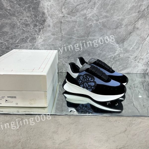 

luxury men women casual shoe canvas sneaker platform triple lace up canva fashion chaussure size 35-46 xinshidai230404, Black